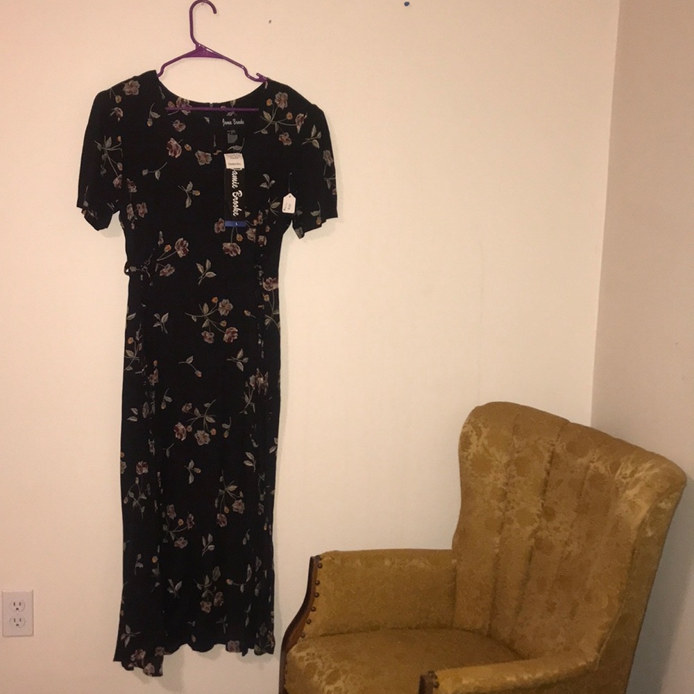 Vintage 1980’s Floral Side-Corset Dress